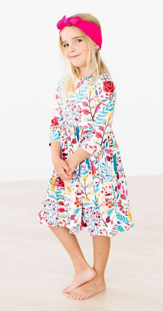 navy blue dress for baby girl The Thatcher Everyday Dress in Winterberries 4