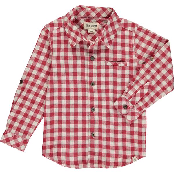 strapless open back dress Lederhosen Shirt Men Checkered Red S