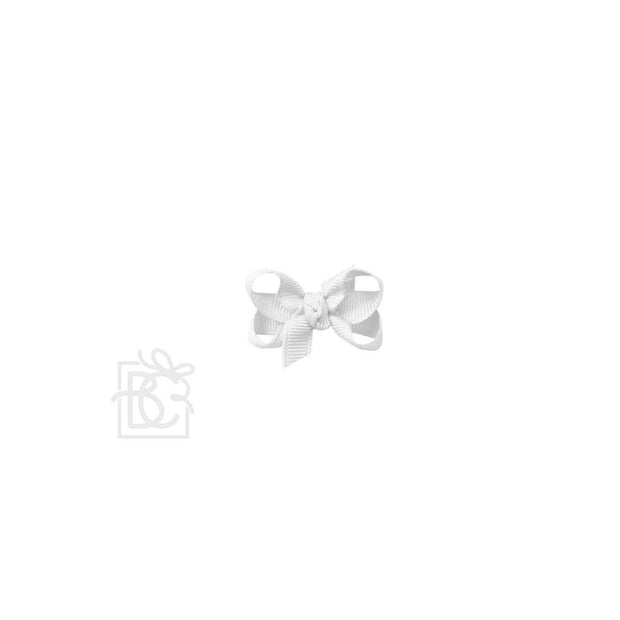 SIGNATURE GROSGRAIN BOW ON CLIP: 1.5" Infant - 3/8" Ribbon on Snap Clip