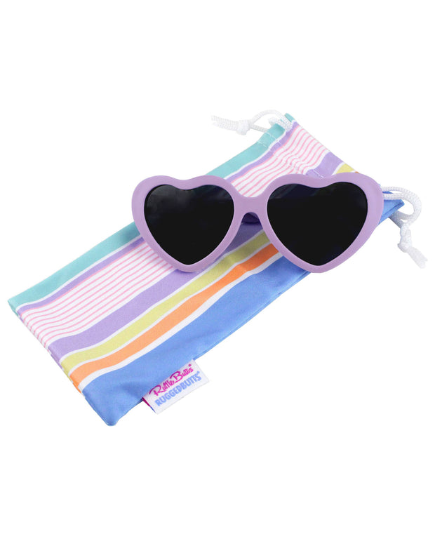 Lavender RuffleButts x Roshambo Heart Sunglasses