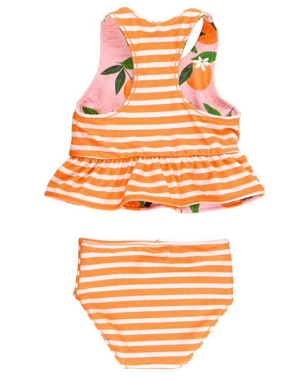 Orange You The Sweetest Reversible Peplum Tankini