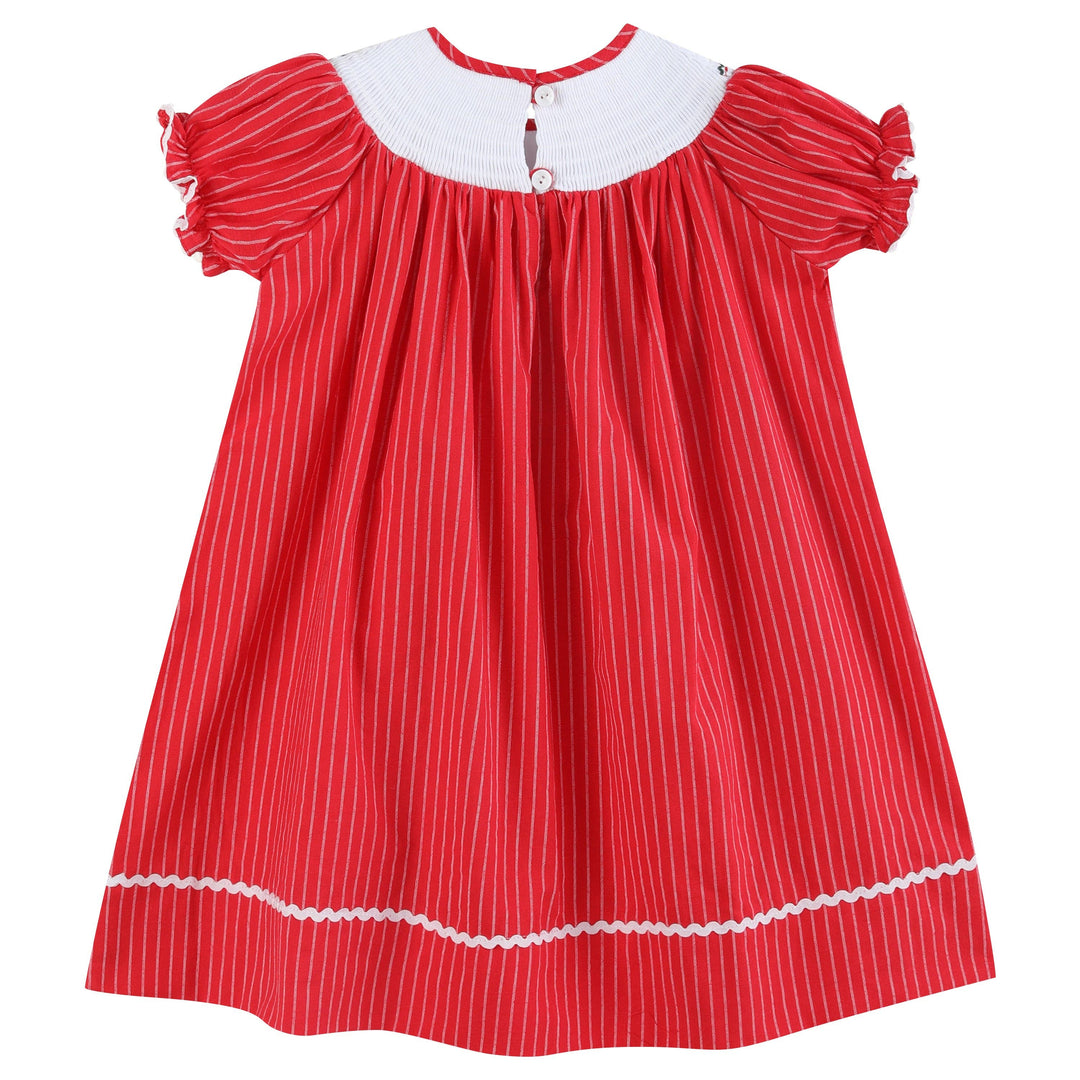 Red Christmas Tree Smocked Bishop Dress Tribute Clothing Co Red Christmas Tree Smocked Bishop Dress Tribute Clothing Co