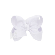 LAYERED ORGANZA/GROSGRAIN BOW ON CLIP