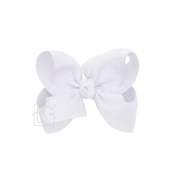 LAYERED ORGANZA/GROSGRAIN BOW ON CLIP
