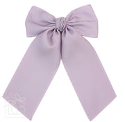 OPAQUE SATIN BOW W/ EURO KNOT & TAILS: 4.5" Large