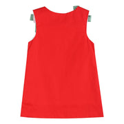 Red Reindeer Pom-Pom Shift Dress