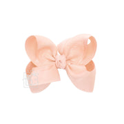 LAYERED ORGANZA/GROSGRAIN BOW ON CLIP