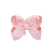 LAYERED ORGANZA/GROSGRAIN BOW ON CLIP