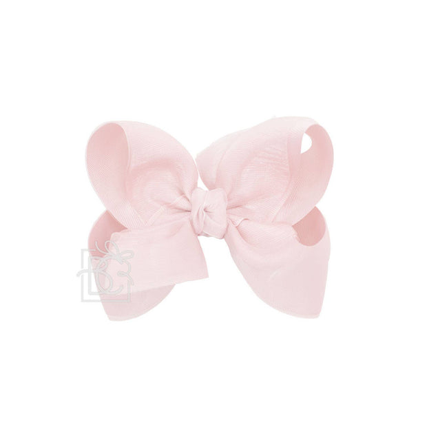 LAYERED ORGANZA/GROSGRAIN BOW ON CLIP
