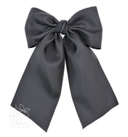 OPAQUE SATIN BOW W/ EURO KNOT & TAILS: 4.5" Large