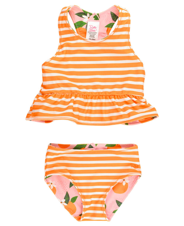 Orange You The Sweetest Reversible Peplum Tankini