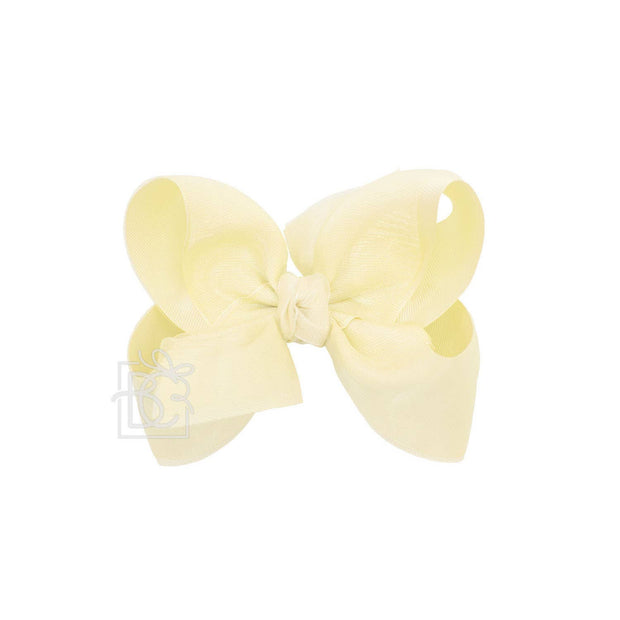 LAYERED ORGANZA/GROSGRAIN BOW ON CLIP
