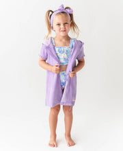 Lavender Terry Full-Zip Cover Up