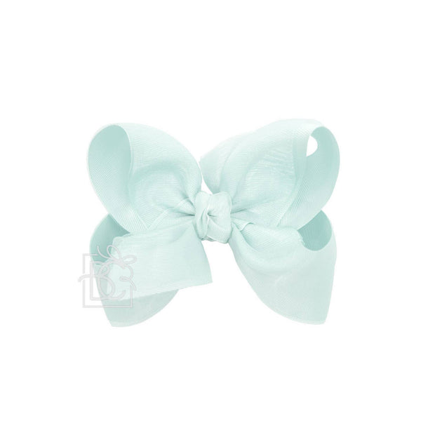 LAYERED ORGANZA/GROSGRAIN BOW ON CLIP
