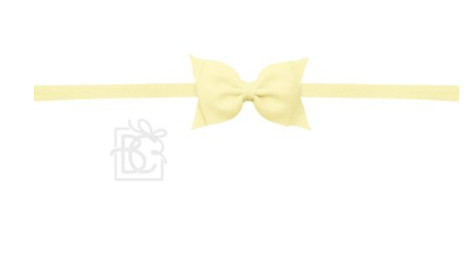 Soft Headband with Dainty Grosgrain Bow