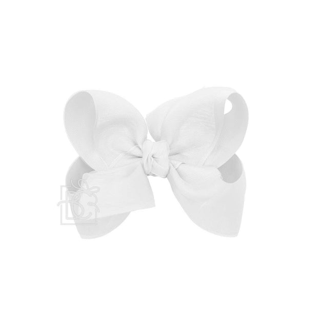 LAYERED ORGANZA/GROSGRAIN BOW ON CLIP