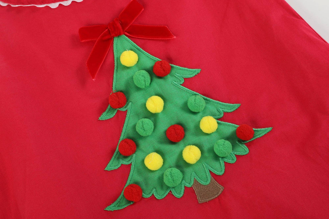 Red Pompom Christmas Tree Dress – Tribute Clothing Co