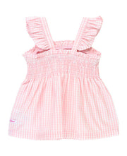 Pink Gingham Smocked Tank Top