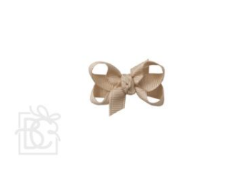 SIGNATURE GROSGRAIN BOW ON CLIP: 1.5" Infant - 3/8" Ribbon on Snap Clip