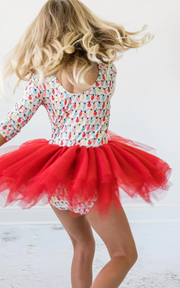 MERRY & BRIGHT 3/4 TUTU LEOTARD