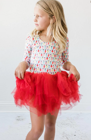 MERRY & BRIGHT 3/4 TUTU LEOTARD