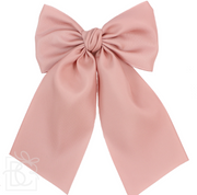OPAQUE SATIN BOW W/ EURO KNOT & TAILS: 4.5" Large
