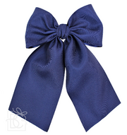 OPAQUE SATIN BOW W/ EURO KNOT & TAILS: 4.5" Large