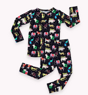 Wild Animal Holiday Long Sleeve PJ Set