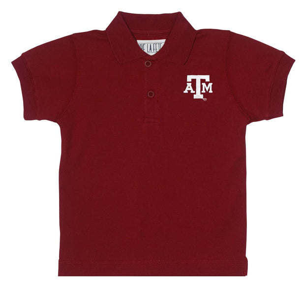 Texas A&M Aggies Embroidered Short Sleeve Maroon Polo