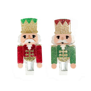 Nutcracker Glitter Red Alligator Clip