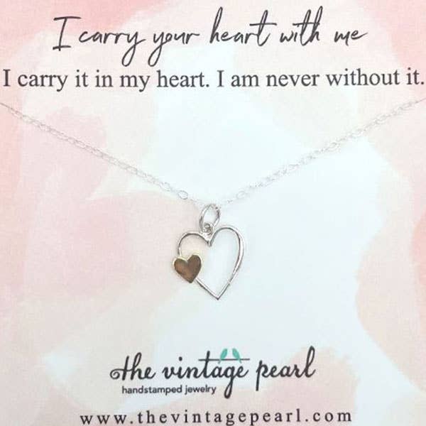 I Carry Your Heart With Me Necklace (sterling silver)