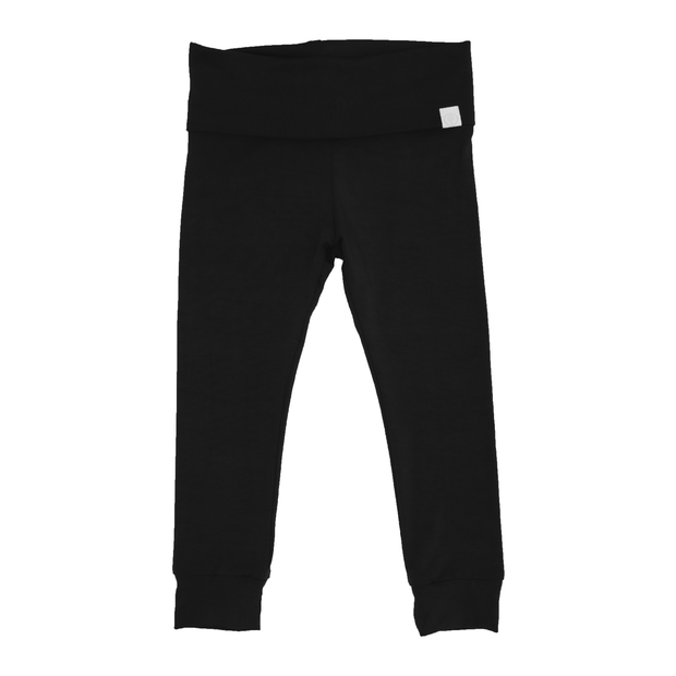 Black Bamboo Viscose Baby and Kids Leggings