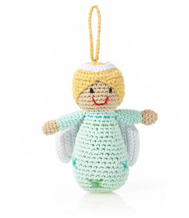 Turquoise Angel Ornament