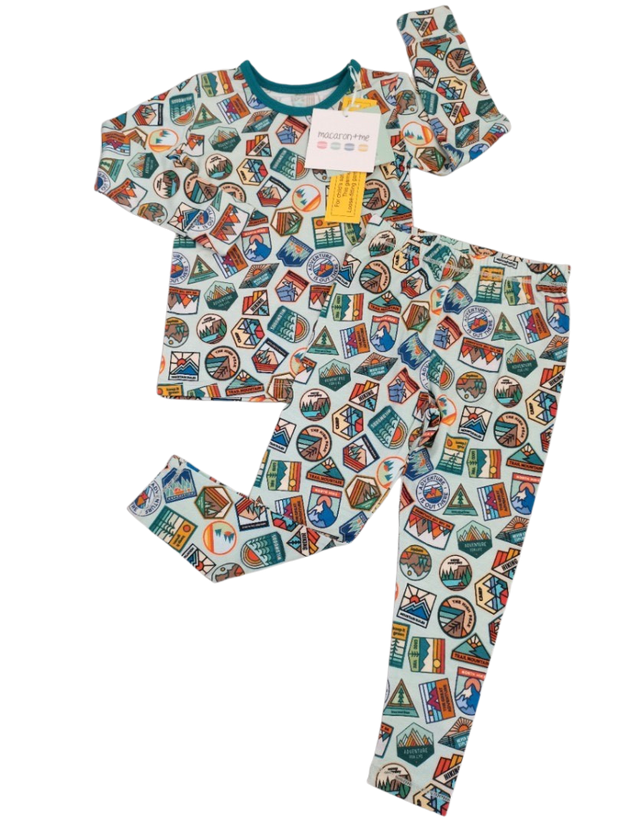 Happy Camper Long Sleeve Jammies Set - Bamboo