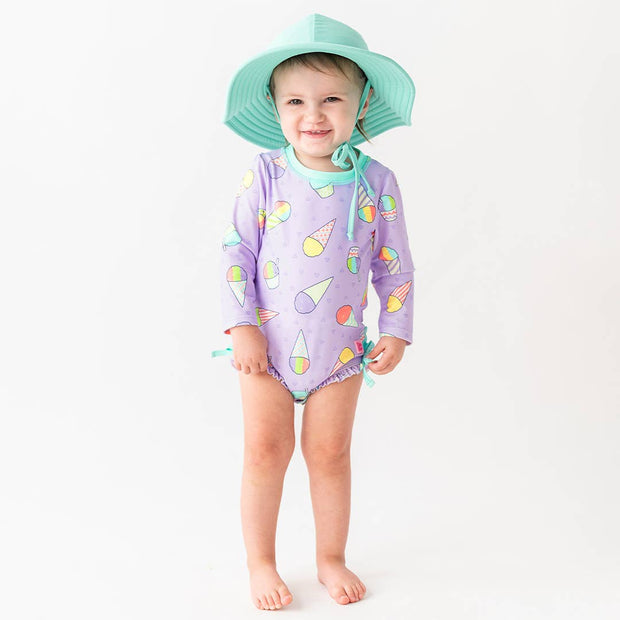 Snow Cones Long Sleeve One Piece Rash Guard