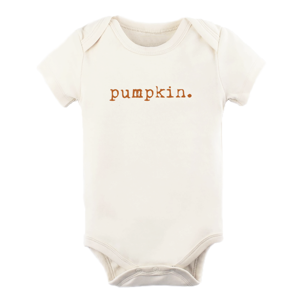 Pumpkin Organic Cotton Baby Bodysuit | Short Sleeve
