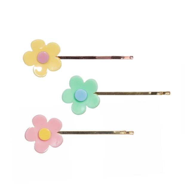 Pastel Flower Bobby Pins