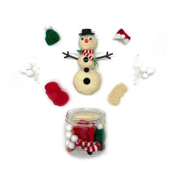 Build a Snowman Dough Globe Sensory Play Dough Kit