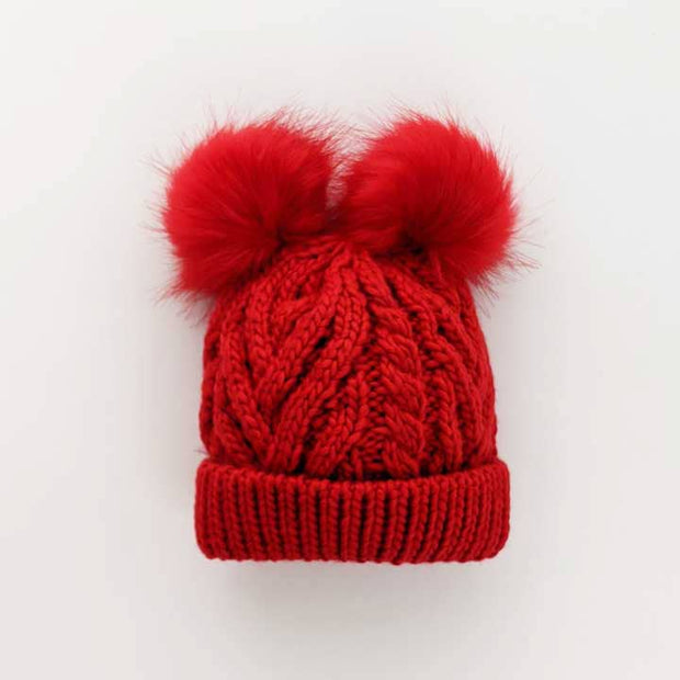 Red Fluffer Beanie Hat