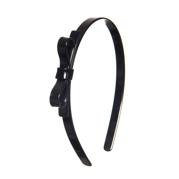 Black Thin Bow Headband