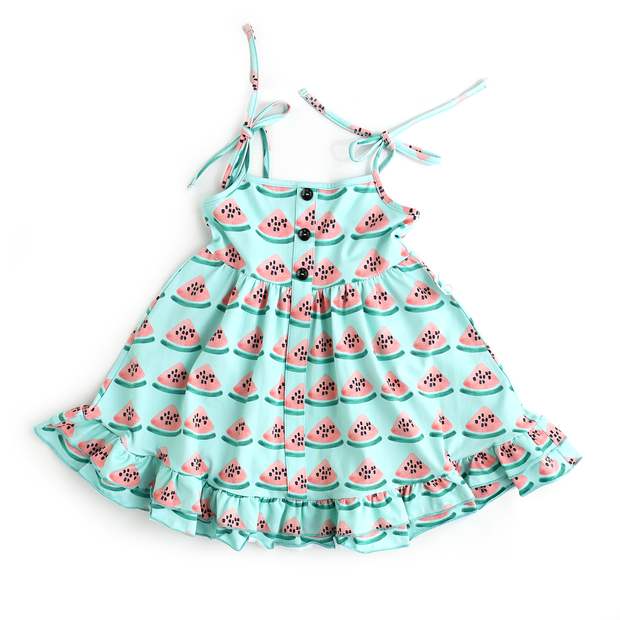 Cameron Watermelon TIE TWIRL DRESS