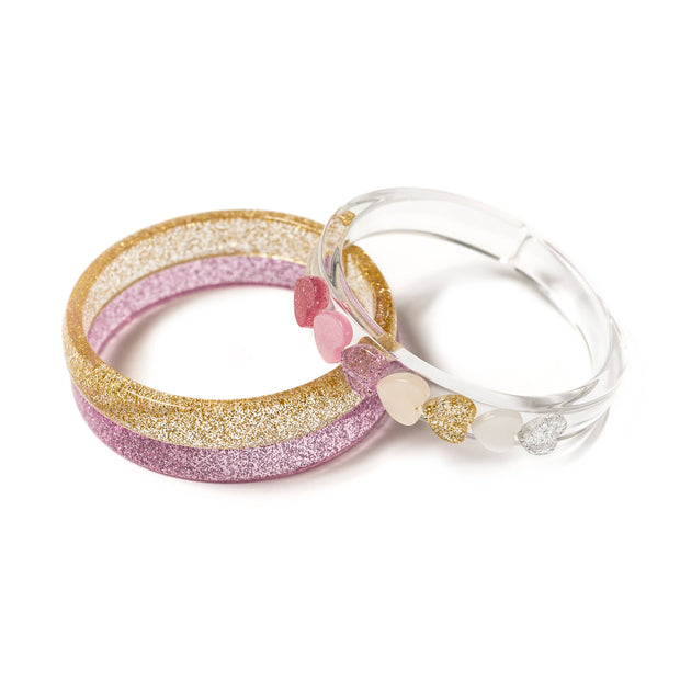 Centipede Heart Pearl Shades Bangle Set/3