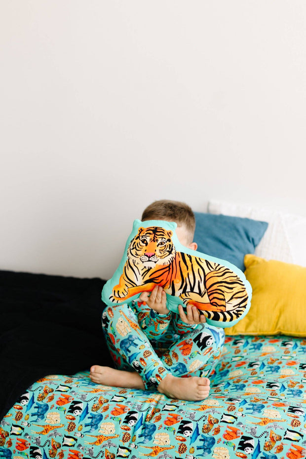 Wild Animals Twin Fitted Sheet - Bamboo