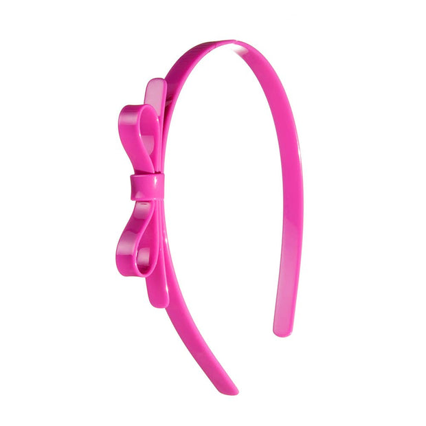 Thin Bow Pink Headband