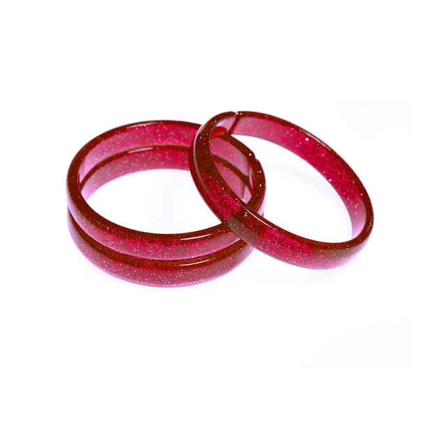 Red Glitter Bangle Set/3