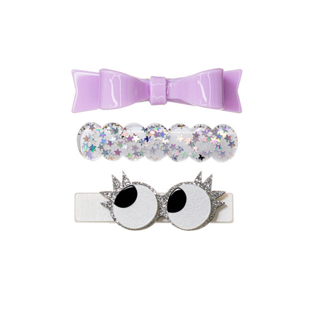 Eyes & Bowtie Set Alligator Clips