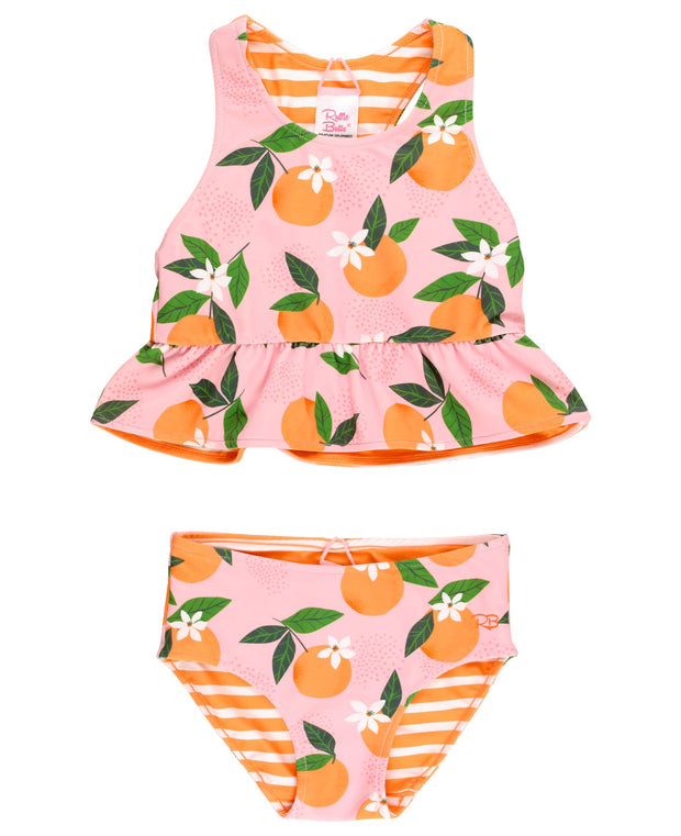 Orange You The Sweetest Reversible Peplum Tankini