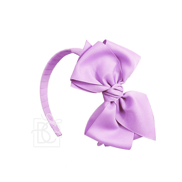 Lavender 3/4" Headband w/6" Grosgrain bow