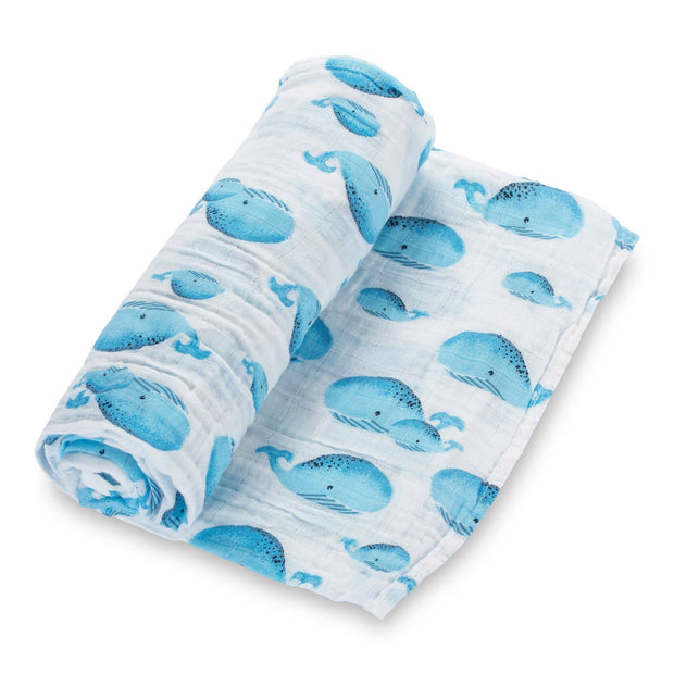 Whale, Whale, Whale Baby Swaddle Blanket