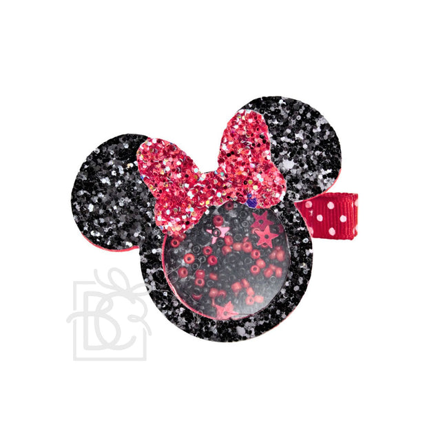 Mouse Shaker/Red Bow Hair Clip
